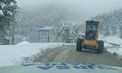 Bursa Büyükşehir'in 56 mahallede kar mesaisi