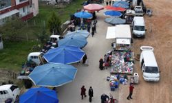 İnegöl'de Cumhuriyet Mahallesi semt pazarı ilk kez kuruldu