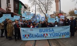 Bursa'da diyabete dikkat çekmek için mavi balonlar gökyüzüne bırakıldı