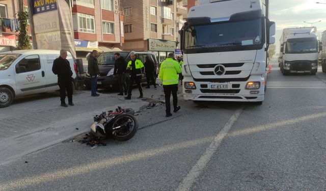 Tek teker üzerinde gitmek isterken kaza yaptı