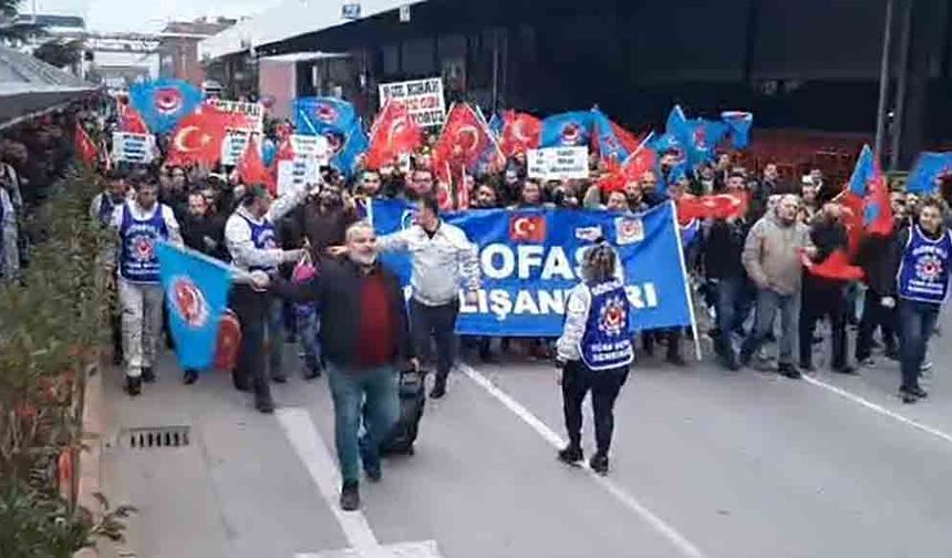 Bursa'da Tofaş Otomobil Fabrikası'nda büyük çaplı işçi eylemi