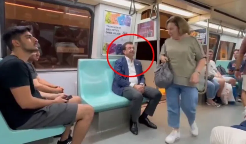 Metroda yolculuk eden İmamoğlu'na vatandaşlardan sürpriz!